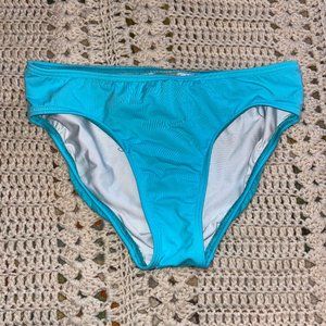 Lands End Aqua Full Coverage Bikini Bottoms Size 6 Like New